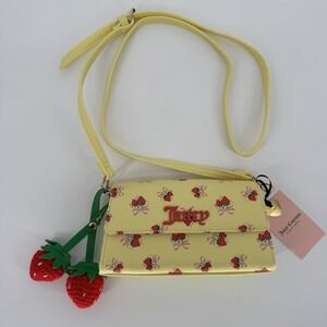 Juicy Couture Sweet Strawberry Crossbody Bag Yellow Red Berry Coquette NWT